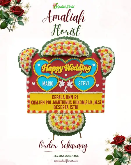 Papan Bunga Pernikahan Pamukan Utara