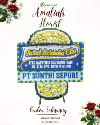 Papan Bunga Duka di Pamukan Utara